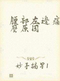 腹部左边痛是什么原因