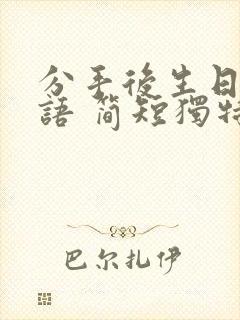 分手后生日祝福语 简短独特封面