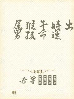 属猴午时出生的男孩命运