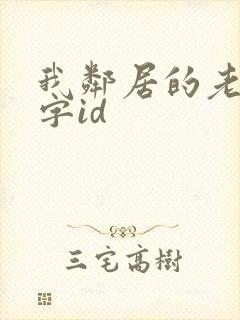 我邻居的老婆双字id