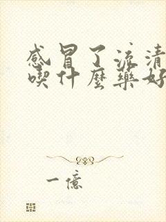 感冒了流清鼻涕吃什么药好得快