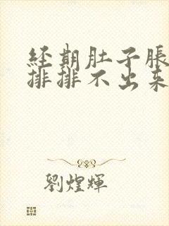 经期肚子胀气想排排不出来怎么办