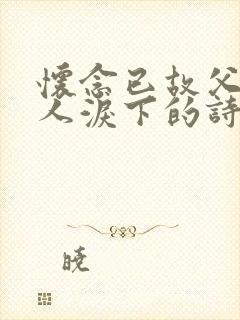 怀念已故父亲催人泪下的诗词