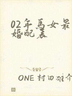 02年马女最佳婚配表