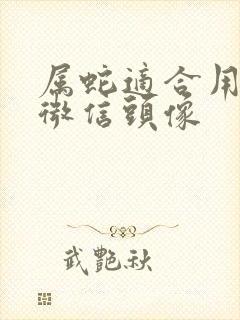 属蛇适合用什么微信头像