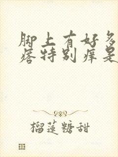 脚上有好多小疙瘩特别痒是怎么回事