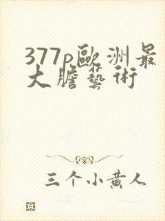 377p欧洲最大胆艺术