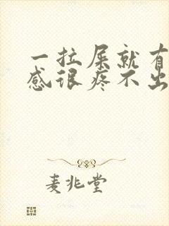 一拉屎就有撕裂感很疼不出血