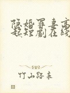 隐婚罪妻高攀不起短剧在线观看封面