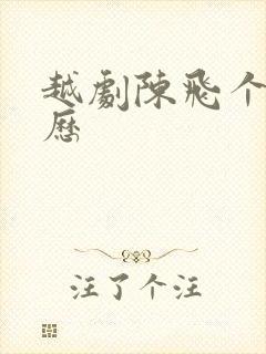 越剧陈飞个人简历