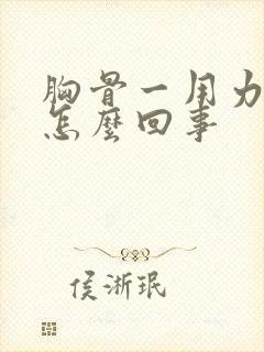 胸骨一用力就疼怎么回事