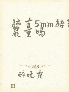 肺有5mm结节严重吗