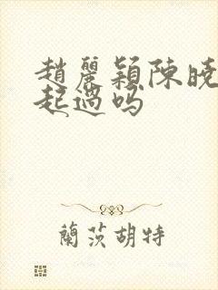 赵丽颖陈晓在一起过吗