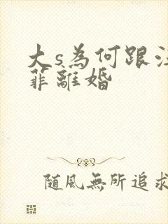 大s为何跟汪小菲离婚