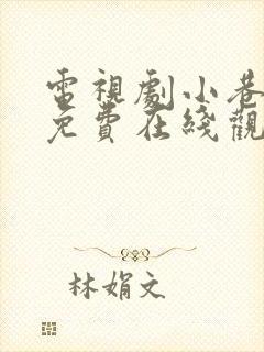 电视剧小巷人家免费在线观看完整版封面