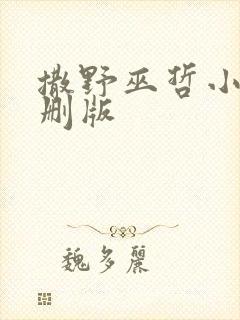 撒野巫哲小说未删版