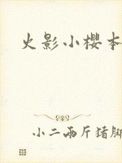 火影小樱本子库封面