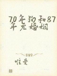 70年狗和87年兔婚姻