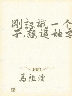 刚认识一个女孩子,想追她要怎么说封面