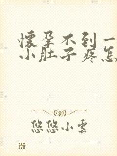 怀孕不到一个月小肚子疼怎么回事