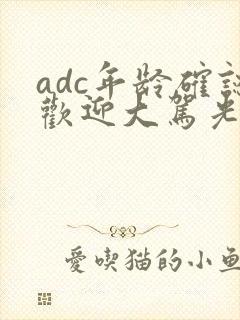 adc年龄确认欢迎大驾光临小说