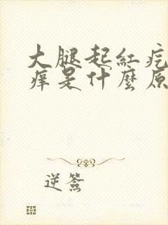 大腿起红疙瘩很痒是什么原因