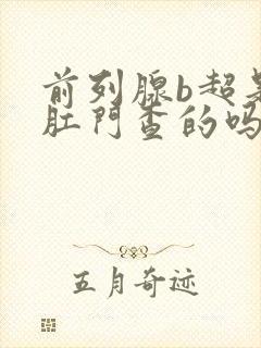 前列腺b超是从肛门查的吗