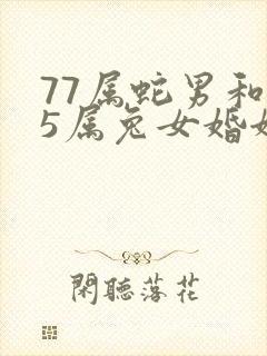 77属蛇男和75属兔女婚姻