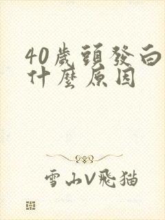 40岁头发白是什么原因封面