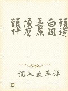 头顶长白头发是什么原因造成的女人