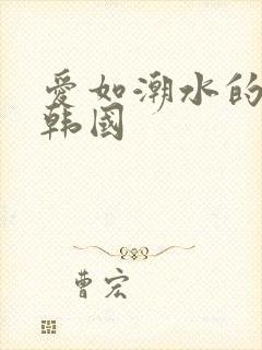 爱如潮水的视频韩国