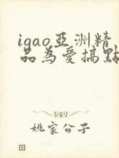 igao亚洲精品为爱搞点激情