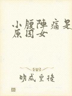 小腹阵痛是什么原因女