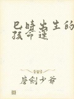 巳时出生的猴男孩命运