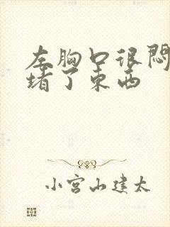 左胸口很闷感觉堵了东西