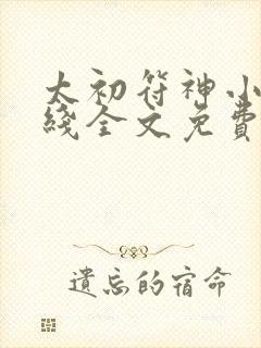 太初符神小说在线全文免费阅读