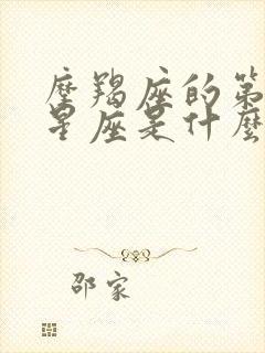 摩羯座的第二个星座是什么座封面