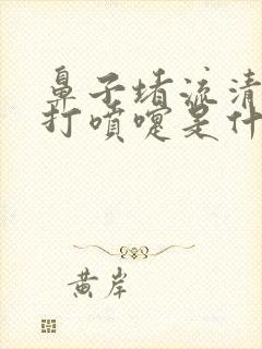 鼻子堵流清鼻涕打喷嚏是什么原因