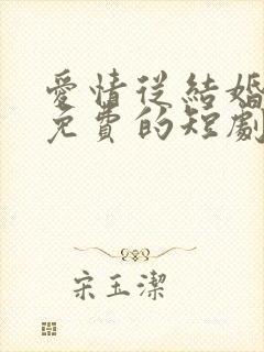 爱情从结婚开始免费的短剧在线观看完整版