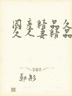 国产精品久久久久人妻精品