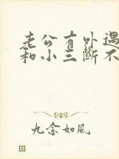 老公有外遇一直和小三断不了怎么办