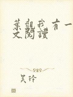 叶观我有一剑全文阅读