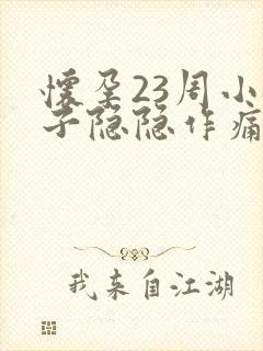 怀孕23周小肚子隐隐作痛正常吗