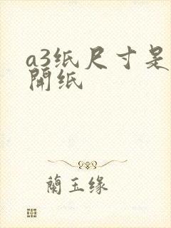 a3纸尺寸是8开纸