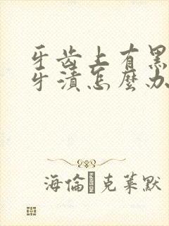 牙齿上有黑色的牙渍怎么办封面