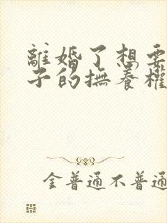 离婚了想要回孩子的抚养权怎么办