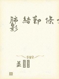 肺 结节 条索影封面