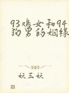 93鸡女和94狗男的姻缘
