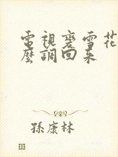 电视变雪花了怎么调回来