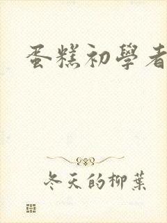 蛋糕初学者裱花